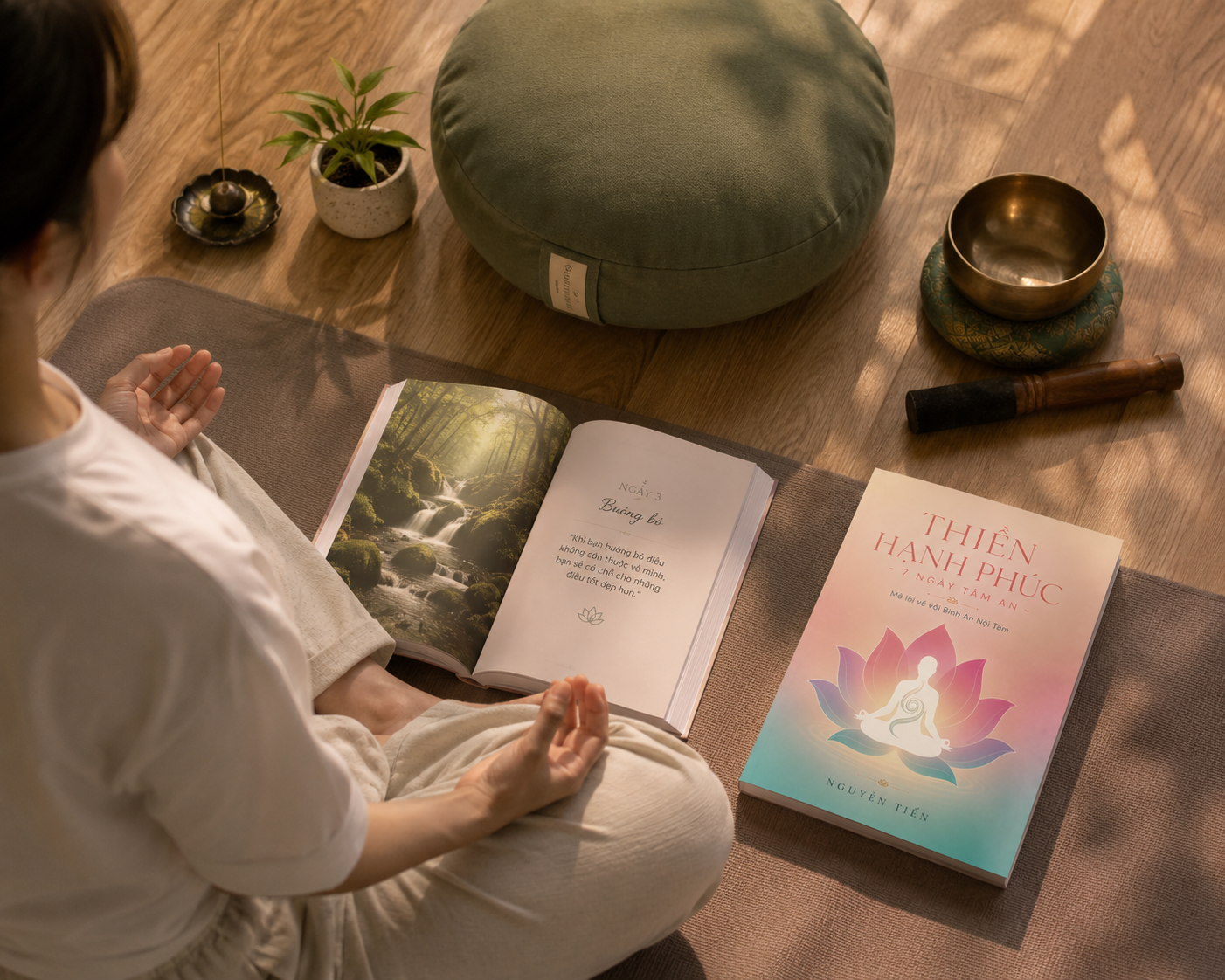 Thực hành thiền cùng sách Thiền Hạnh Phúc